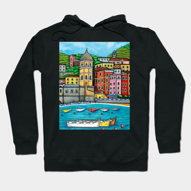 Colours of Vernazza, Cinque Terre Hoodie by LisaLorenz